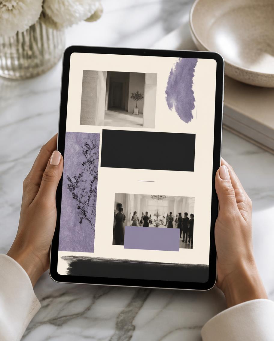 Event RSVP email invitation design displayed on a tablet